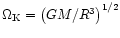 $\Omega_{\rm K}=\left(G M/R^3\right)^{1/2}$