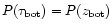 $P(\tau_{\rm bot})=P(z_{\rm bot})$