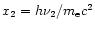 $x_2=h\nu_2/m_{\rm e}c^2$