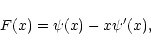 \begin{displaymath}F(x)=\psi(x)-x\psi^\prime (x), \end{displaymath}