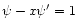 $\psi-x\psi'=1$