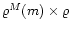 $\varrho^M(m)\times\varrho$