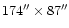 $174\arcsec \times 87\arcsec$