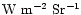 $\rm W~m^{-2}~Sr^{-1}$