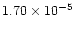 $1.70 \times 10^{-5}$