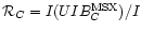 ${\cal R}_C = I(UIB^{\rm MSX}_C)/I$