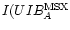 $I(UIB_A^{\rm MSX}$