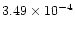 $3.49\times 10^{-4}$