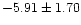 $-5.91 \pm 1.70$