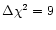 $\Delta \chi^2 = 9$
