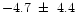 $ -4.7~ \pm~ 4.4$