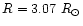 $R = 3.07~R_{\odot}$