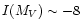$I(M_{V})\sim-8$