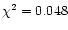 $\chi^2=0.048$