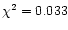 $\chi^2=0.033$