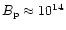 $B_{\rm p}\approx 10^{14}$