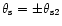 $\theta_{\rm s}=\pm\theta_{\rm s2}$