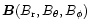 $\vec{B}(B_{\rm r},B_\theta,B_\phi)$