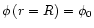 $\phi \left(
r=R\right) =\phi _{0}$