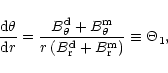 \begin{displaymath}\frac{{\rm d}\theta }{{\rm d}r}=\frac{B_{\theta }^{\rm d}+B_{...
..._{\rm r}^{\rm d}+B_{\rm r}^{\rm m}\right) }\equiv \Theta _{1},
\end{displaymath}