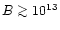 $B\ga 10^{13}$
