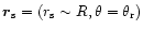 $\vec{r}_{\rm s}=(r_{\rm s}\sim
R,\theta=\theta_{\rm r})$