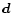 $\vec{d}$