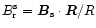 $B_{\rm r}^{\rm s}=\vec{B}_{\rm s}\cdot \vec{R}/R$