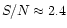 $S/N\approx 2.4$