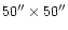 $50'' \times 50''$