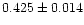 $0.425 \pm 0.014 $