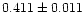 $0.411 \pm 0.011 $