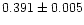$0.391 \pm 0.005 $