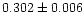 $0.302 \pm 0.006 $