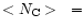 $< N_{{\rm C}} >~ =$