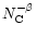 $N_{{\rm C}}^{-\beta }$