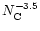 $N_{{\rm C}}^{-3.5}$