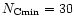 $N_{{\rm Cmin}}=30$