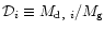 ${\cal D}_i\equiv M_{{\rm d},~ i}/M_{\rm g}$