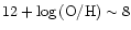 $12+\log{\rm (O/H)}\sim 8$