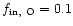 $f_{\rm in,~ O}=0.1$