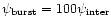 $\psi_{\rm burst}=100\psi_{\rm inter}$