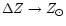 $\Delta Z\to Z_\odot$