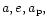 $a,e,a_{\rm p},$