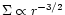 $\Sigma \propto r^{-3/2}$