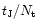$t_{\rm J}/N_{\rm t}$