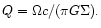 $Q=\Omega c/(\pi G \Sigma).$