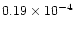 $0.19\times 10^{-4}$