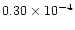 $0.30\times 10^{-4}$