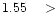 $1.55\quad >$